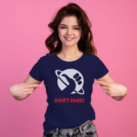 New Indastria T-shirt Don't Panic guida galattica per autostoppisti 6 New Indastria iMage 0790 Dont Panic guida galattica W