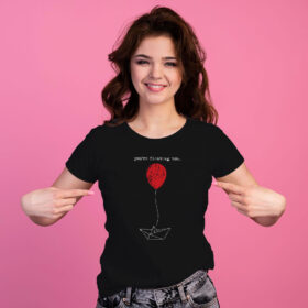 New Indastria T-shirt You're Floating IT pagliaccio palloncino 6 New Indastria iMage 1843 Youre Floating IT pagliaccio palloncino W