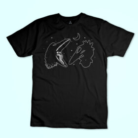 New Indastria T-shirt Beetlejuice, Barbara e Adam, disegno minimale