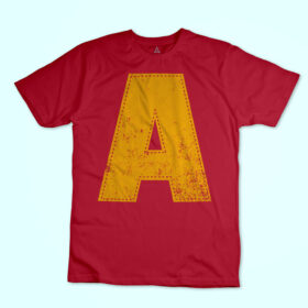 New Indastria T-shirt Alvin Superstar e i Chipmunks logo lettera A gialla