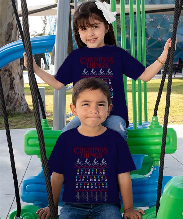 T-shirt Luci di Natale mondo del Sottosopra STRANGER New Indastria 4 New Indastria T-shirt Luci di Natale mondo del Sottosopra STRANGER New Indastria - immagine 4