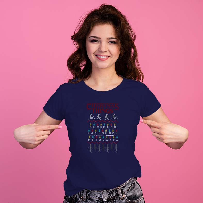 T-shirt Luci di Natale mondo del Sottosopra STRANGER New Indastria 3 New Indastria T-shirt Luci di Natale mondo del Sottosopra STRANGER New Indastria - immagine 3