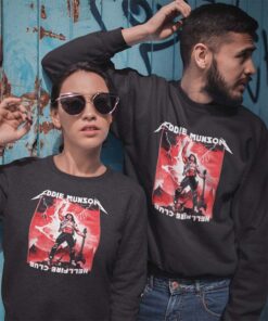 Alternative view of Felpa Girocollo Eddie Munson Metal STRANGER New Indastria