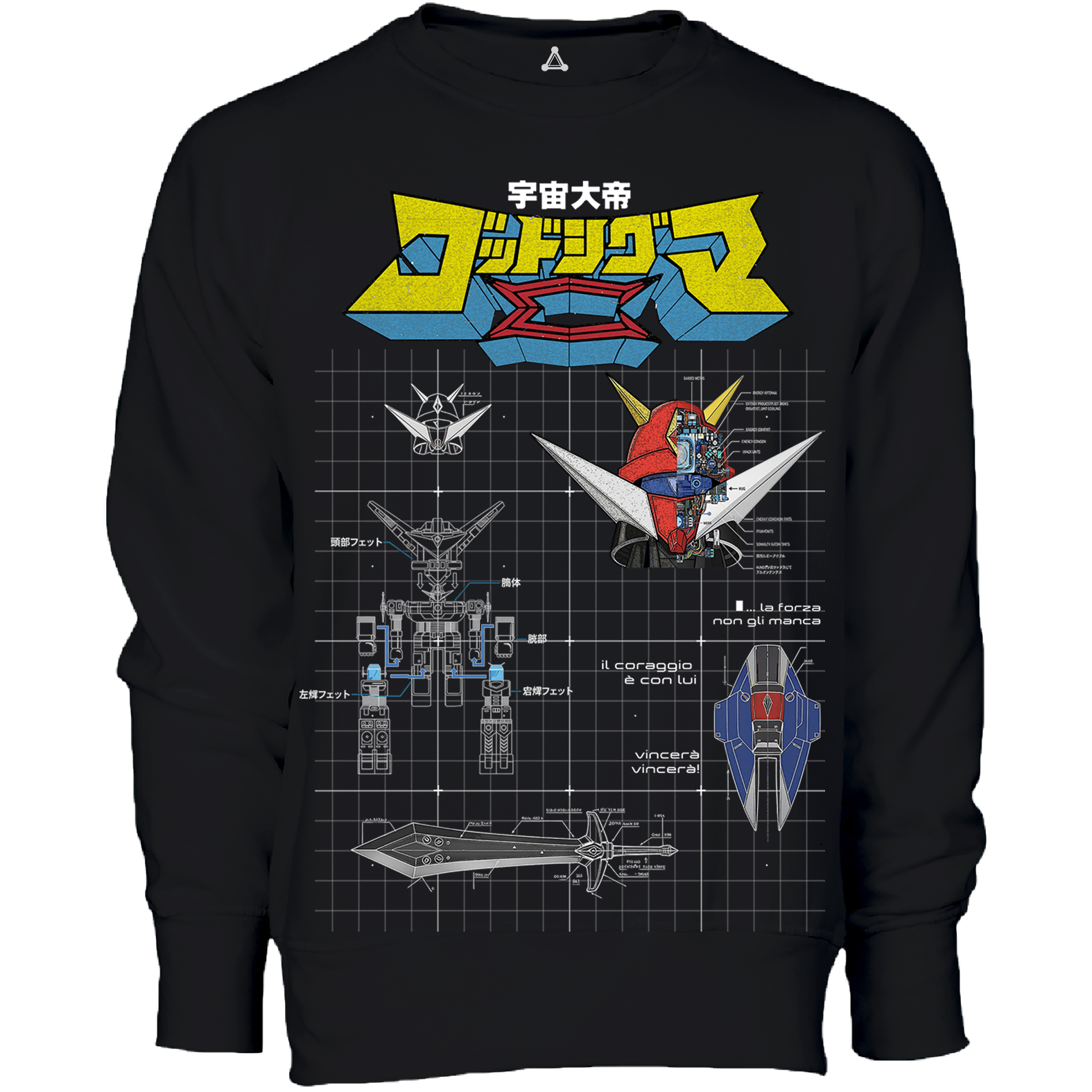 Felpa Girocollo Progetto God Sigma - Robottoni New Indastria 1 New Indastria Felpa Girocollo Progetto God Sigma - Robottoni New Indastria