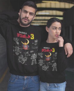 Alternative view of Felpa Girocollo Progetto Zambot 3 - Robottoni New Indastria