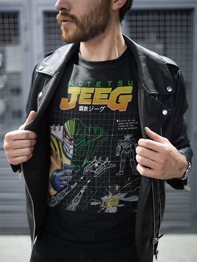 T-shirt Progetto Jeeg Robot d'Acciaio - Robottoni New Indastria 2 New Indastria T-shirt Progetto Jeeg Robot d'Acciaio - Robottoni New Indastria - immagine 2