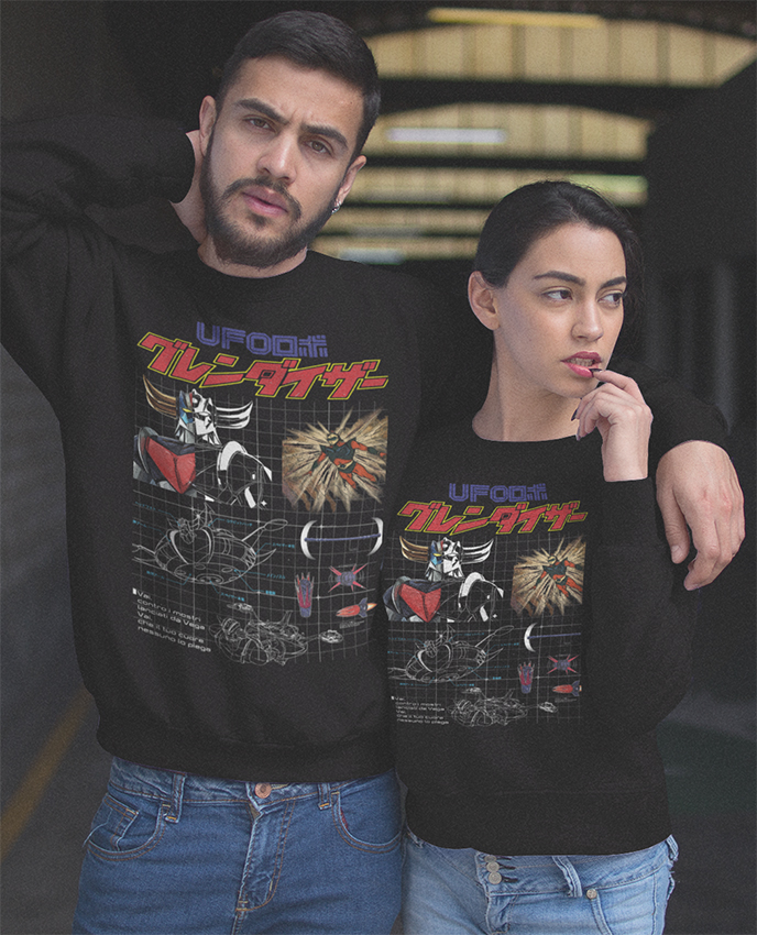 Felpa Girocollo Progetto Goldrake Ufo Robot - Robottoni New Indastria 2 New Indastria Felpa Girocollo Progetto Goldrake Ufo Robot - Robottoni New Indastria - immagine 2