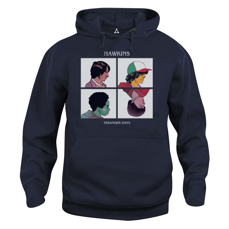 Felpa Cappuccio Visi dei personaggi Hawkins STRANGER New Indastria 1 New Indastria Felpa Cappuccio Visi dei personaggi Hawkins STRANGER New Indastria