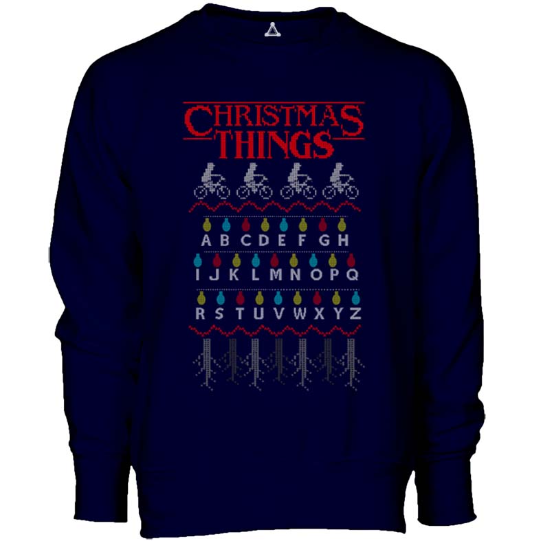Felpa Girocollo Luci di Natale mondo del Sottosopra STRANGER New Indastria 1 New Indastria Felpa Girocollo Luci di Natale mondo del Sottosopra STRANGER New Indastria