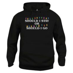 Felpa Cappuccio SHOULD I STAY OR SHOULD I GO STRANGER New Indastria