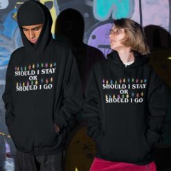 Alternative view of Felpa Cappuccio SHOULD I STAY OR SHOULD I GO STRANGER New Indastria