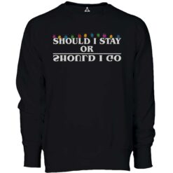 Felpa Girocollo SHOULD I STAY OR SHOULD I GO UPSIDE DOWN STRANGER New Indastria