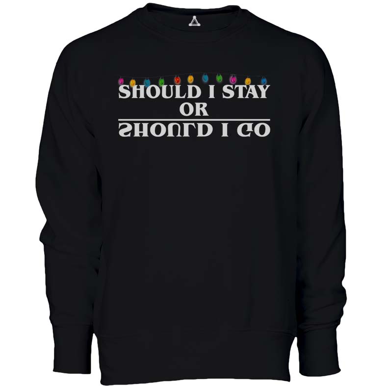 Felpa Girocollo SHOULD I STAY OR SHOULD I GO UPSIDE DOWN STRANGER New Indastria 1 New Indastria Felpa Girocollo SHOULD I STAY OR SHOULD I GO UPSIDE DOWN STRANGER New Indastria