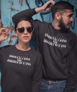 Alternative view of Felpa Girocollo SHOULD I STAY OR SHOULD I GO UPSIDE DOWN STRANGER New Indastria