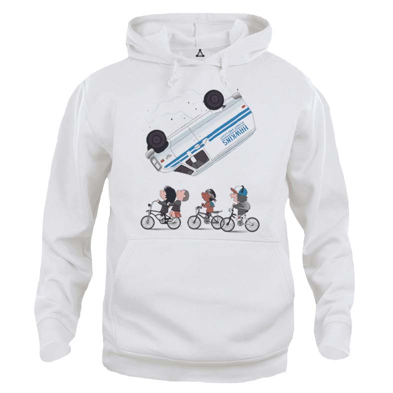 Felpa Cappuccio Biciclette poteri Eleven STRANGER New Indastria 1 New Indastria Felpa Cappuccio Biciclette poteri Eleven STRANGER New Indastria