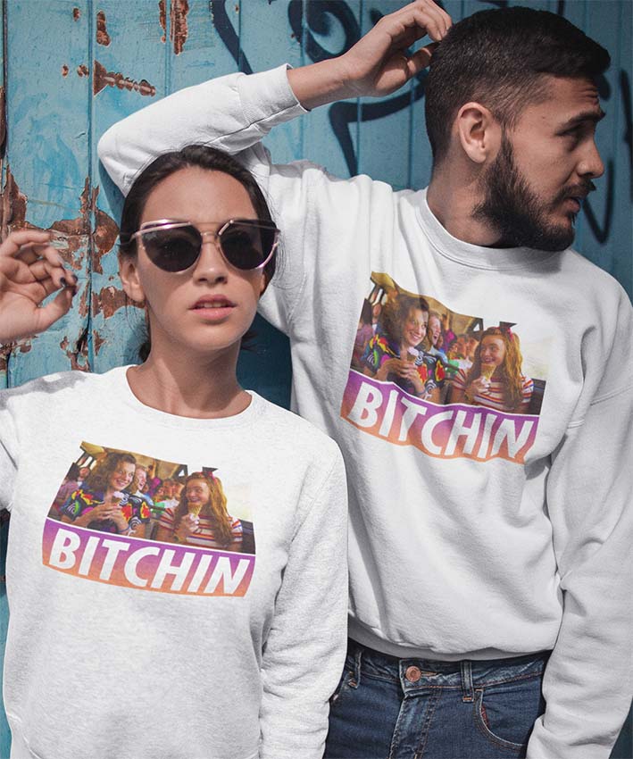 Felpa Girocollo Bitchin' Amiche STRANGER New Indastria 2 New Indastria Felpa Girocollo Bitchin' Amiche STRANGER New Indastria - immagine 2