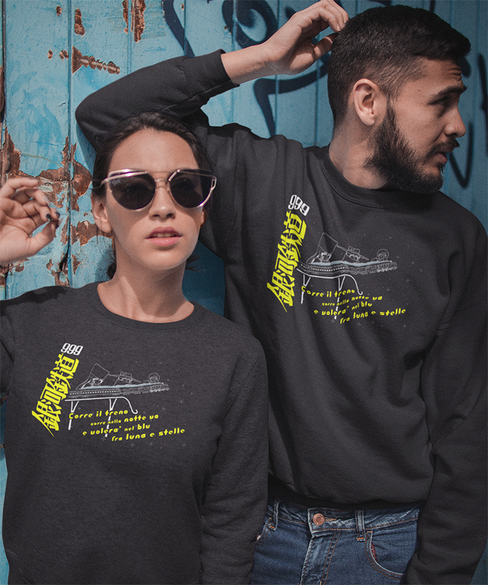 Felpa Girocollo Galaxy Express 999 Canzone New Indastria 2 New Indastria Felpa Girocollo Galaxy Express 999 Canzone New Indastria - immagine 2