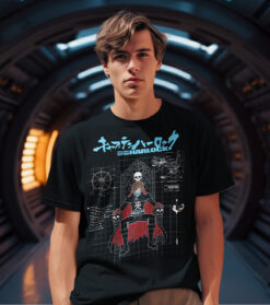 T-shirt Progetto Capitan Harlock Trono - Robottoni New Indastria 7 New Indastria IND 0302 Capitan harlock progetto trono TN 04