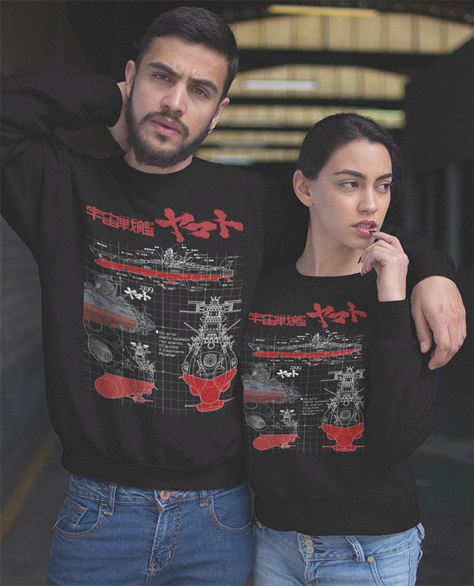 Felpa Girocollo Progetto Corazzata spaziale Star Blazers - Robottoni New Indastria 2 New Indastria Felpa Girocollo Progetto Corazzata spaziale Star Blazers - Robottoni New Indastria - immagine 2