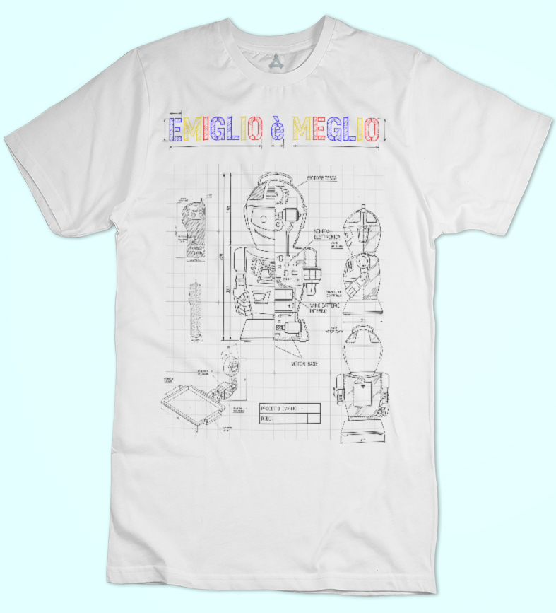 T-shirt Progetto Emiglio Robot è Meglio New Indastria 1 New Indastria T-shirt Progetto Emiglio Robot è Meglio New Indastria