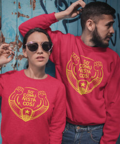 Alternative view of Felpa Girocollo Comunista così Brega New Indastria