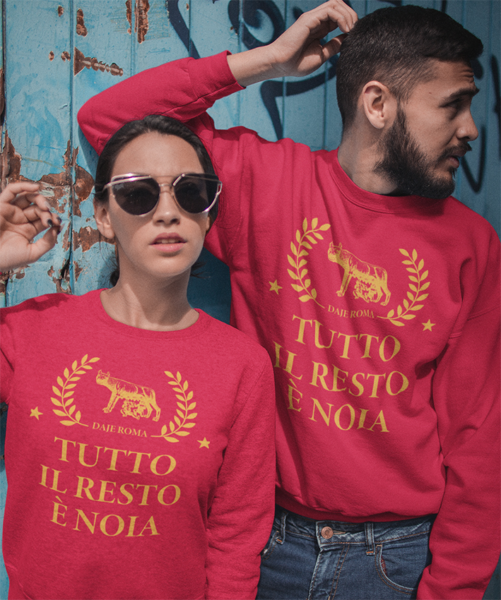 Felpa Girocollo Daje Roma tutto il resto è noia New Indastria 2 New Indastria Felpa Girocollo Daje Roma tutto il resto è noia New Indastria - immagine 2