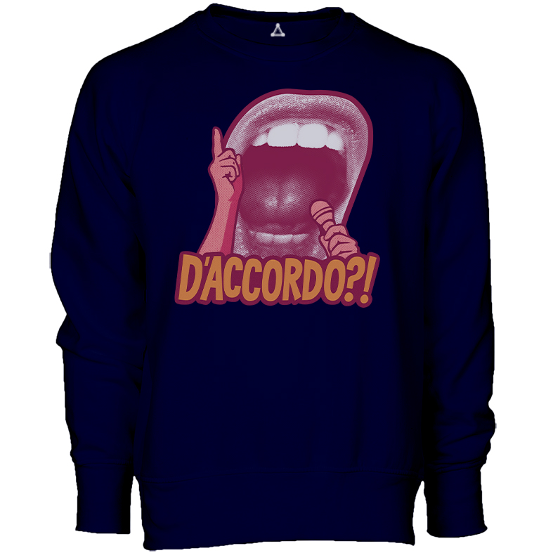 Felpa Girocollo WANNA BE D'ACCORDO New Indastria 1 New Indastria Felpa Girocollo WANNA BE D'ACCORDO New Indastria