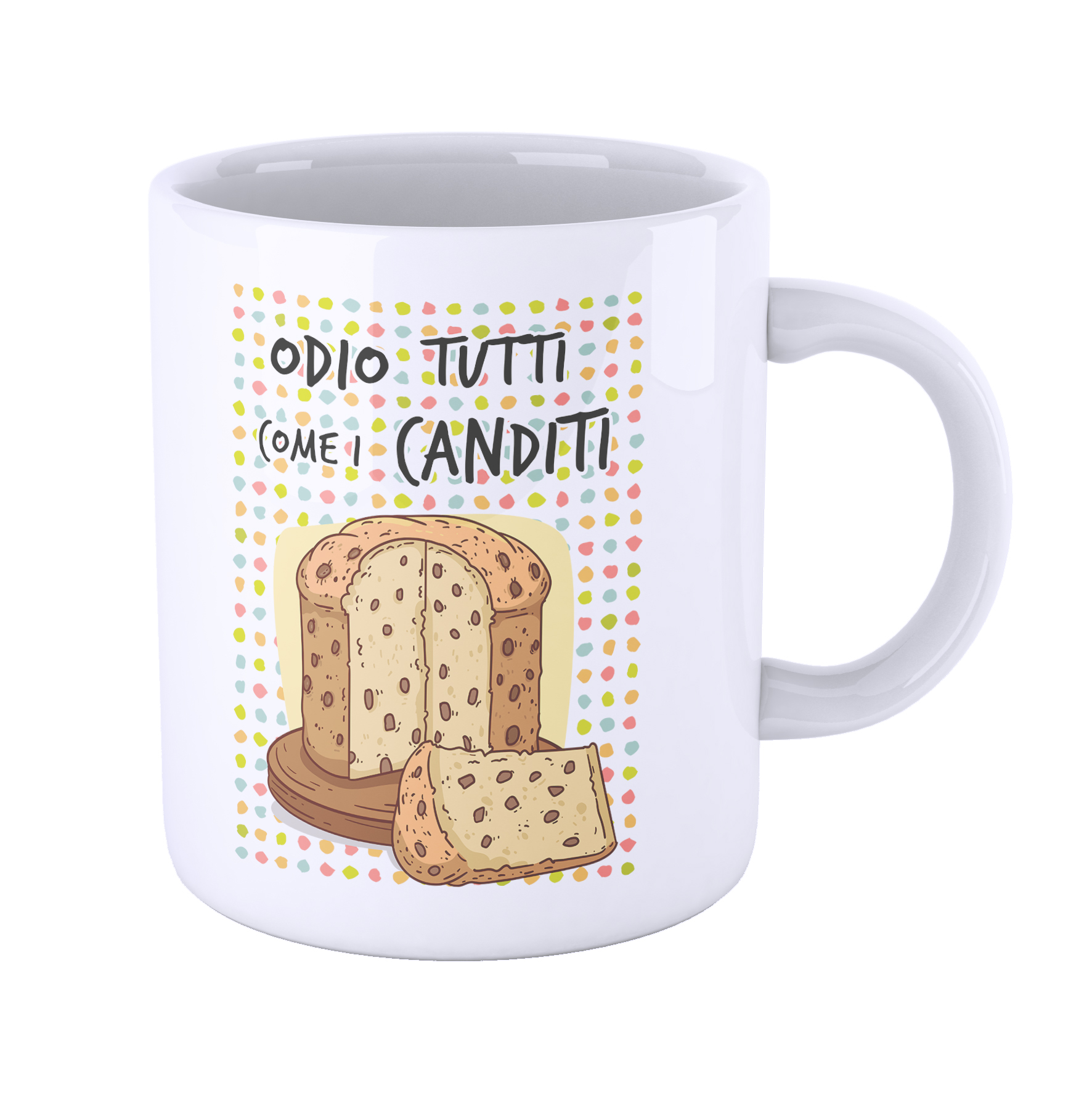Tazza Mug Odio le persone come i canditi nel panettone New Indastria 1 New Indastria Tazza Mug Odio le persone come i canditi nel panettone New Indastria