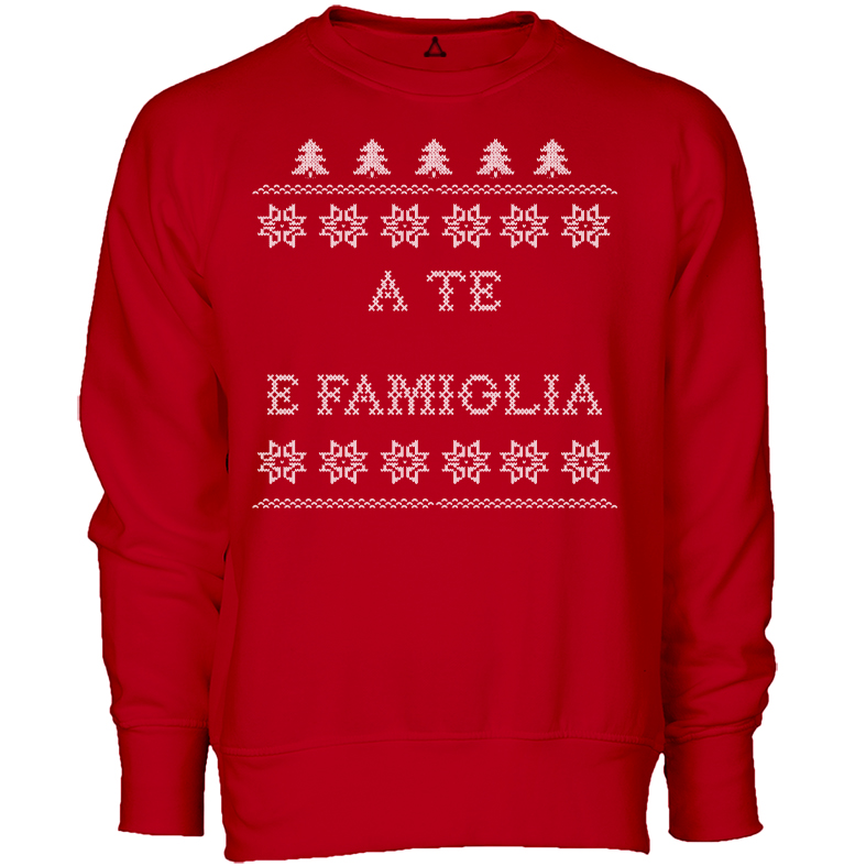 Felpa Girocollo A te e Famiglia Auguri Natale New Indastria 1 New Indastria Felpa Girocollo A te e Famiglia Auguri Natale New Indastria