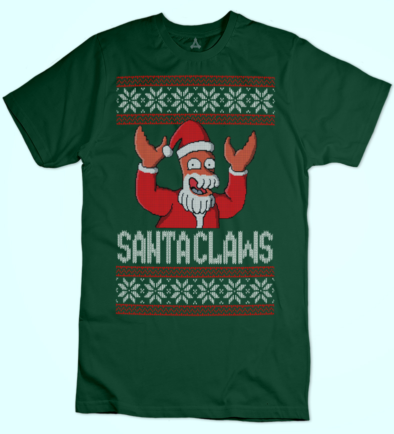 T-shirt Santa Claws Zoidberg Natale New Indastria 1 New Indastria T-shirt Santa Claws Zoidberg Natale New Indastria