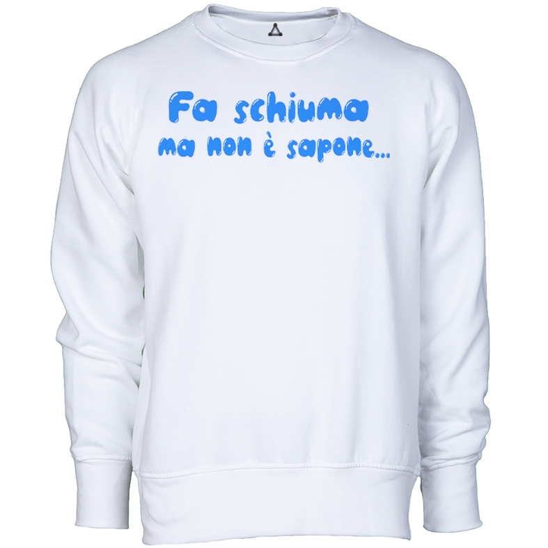 Felpa Girocollo Fa Schiuma ma non è Sapone New Indastria 1 New Indastria Felpa Girocollo Fa Schiuma ma non è Sapone New Indastria