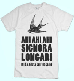 T-shirt Ahi Ahi Ahi Signora Longari Uccello New Indastria