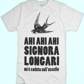T-shirt Ahi Ahi Ahi Signora Longari Uccello New Indastria