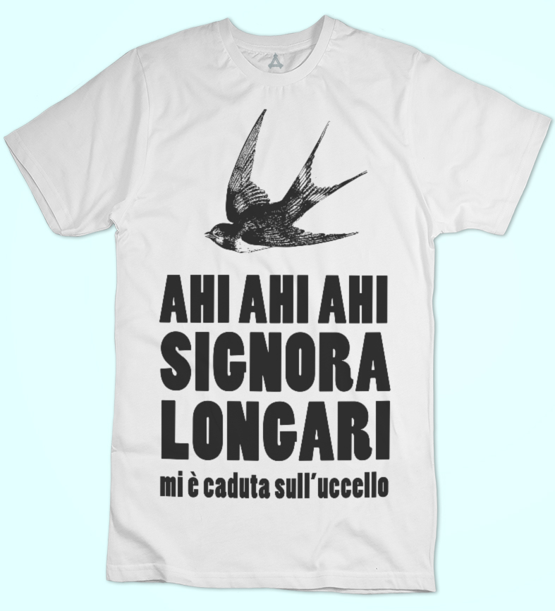 T-shirt Ahi Ahi Ahi Signora Longari Uccello New Indastria 1 New Indastria T-shirt Ahi Ahi Ahi Signora Longari Uccello New Indastria