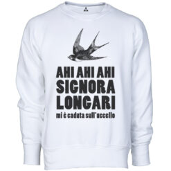 Felpa Girocollo Ahi Ahi Ahi Signora Longari Uccello New Indastria