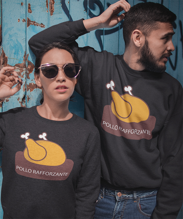 Felpa Girocollo Pollo Rafforzante del Maestro New Indastria 2 New Indastria Felpa Girocollo Pollo Rafforzante del Maestro New Indastria - immagine 2