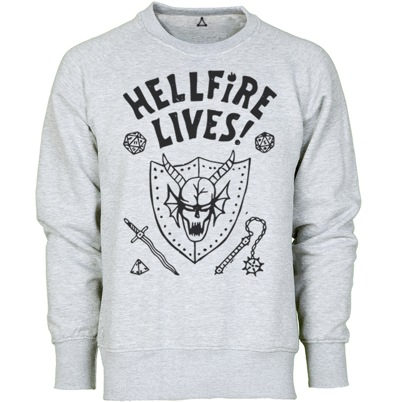 Felpa girocollo Hellfire Lives Stranger Things New Indastria 1 New Indastria Felpa girocollo Hellfire Lives Stranger Things New Indastria