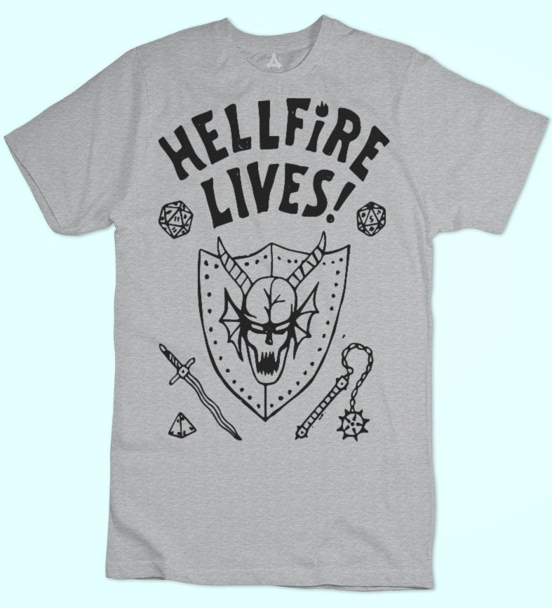 T-shirt Hellfire Lives Stranger Things New Indastria 1 New Indastria T-shirt Hellfire Lives Stranger Things New Indastria