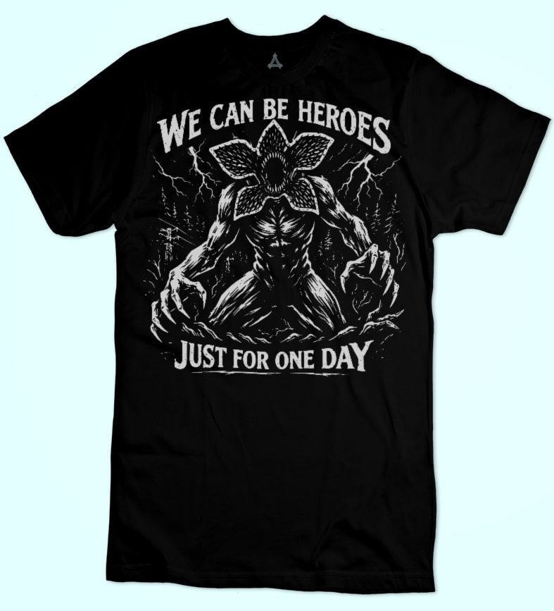 T-shirt We can be Heroes Demogorgon New Indastria 1 New Indastria T-shirt We can be Heroes Demogorgon New Indastria