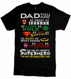 Home 8 New Indastria T-shirt Papà Iron man Hulk Superman Batman Spiderman