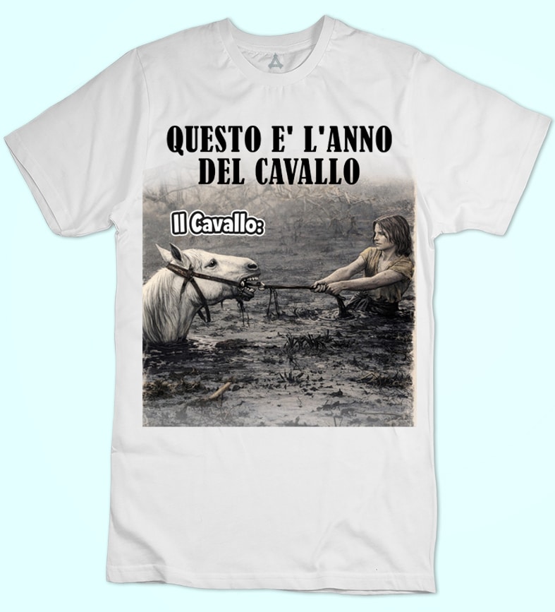 T-shirt Anno del Cavallo Storia Infinita New Indastria 1 New Indastria T-shirt Anno del Cavallo Storia Infinita New Indastria