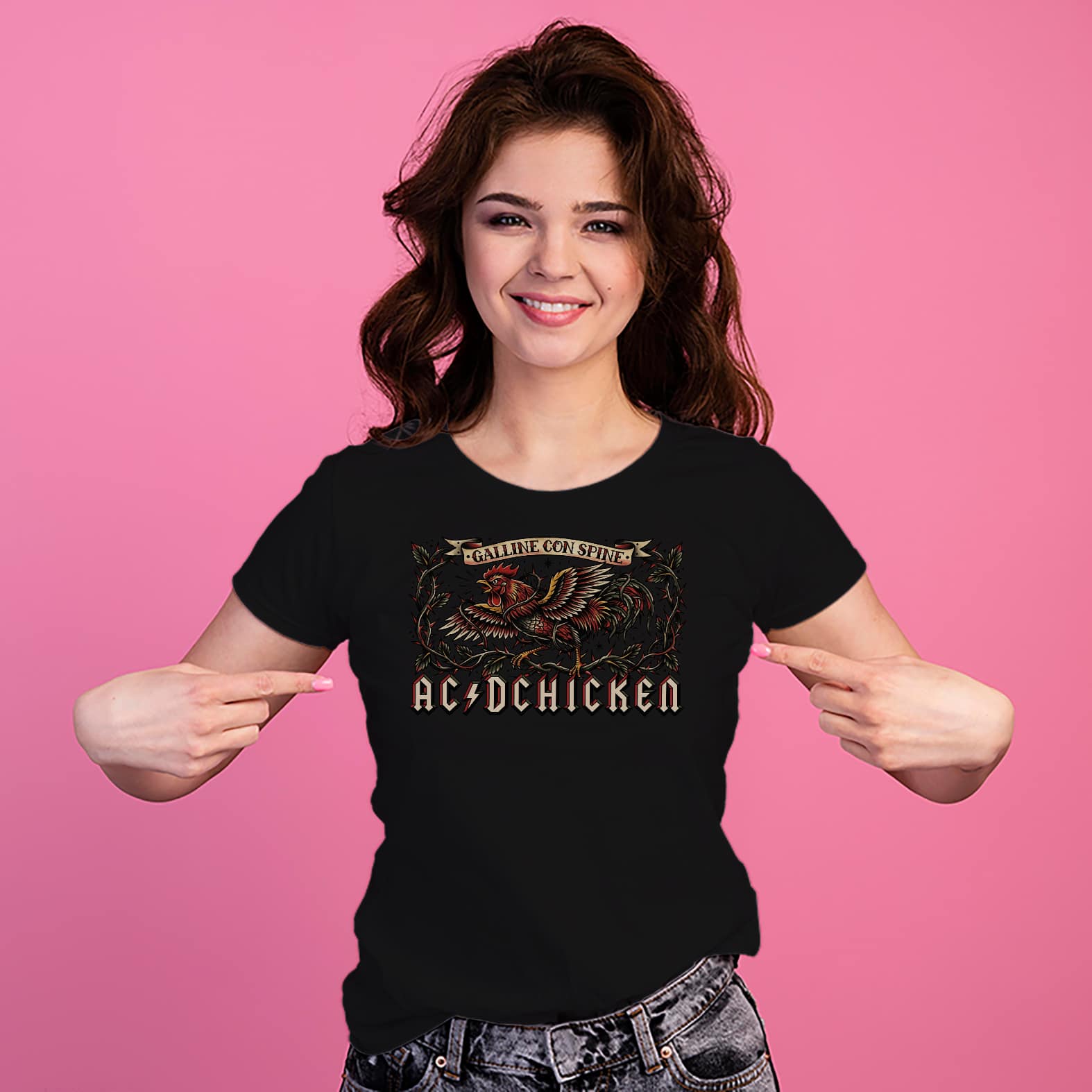 T-shirt Le Galline con le Spine ACDChicken New Indastria 3 New Indastria T-shirt Le Galline con le Spine ACDChicken New Indastria - immagine 3