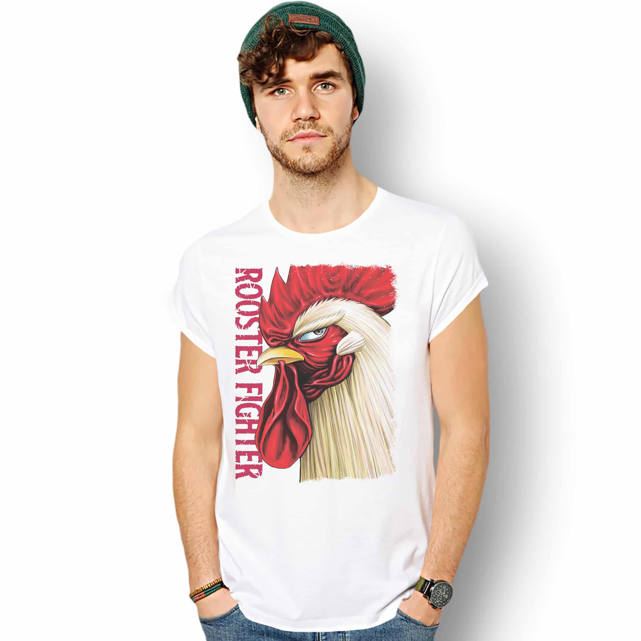 Alternative view of T-shirt Rooster Fighter New Indastria