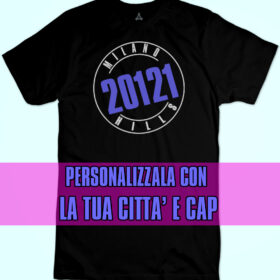 Maglietta personalizzabile con città e CAP BEVERLY HILLS 90210