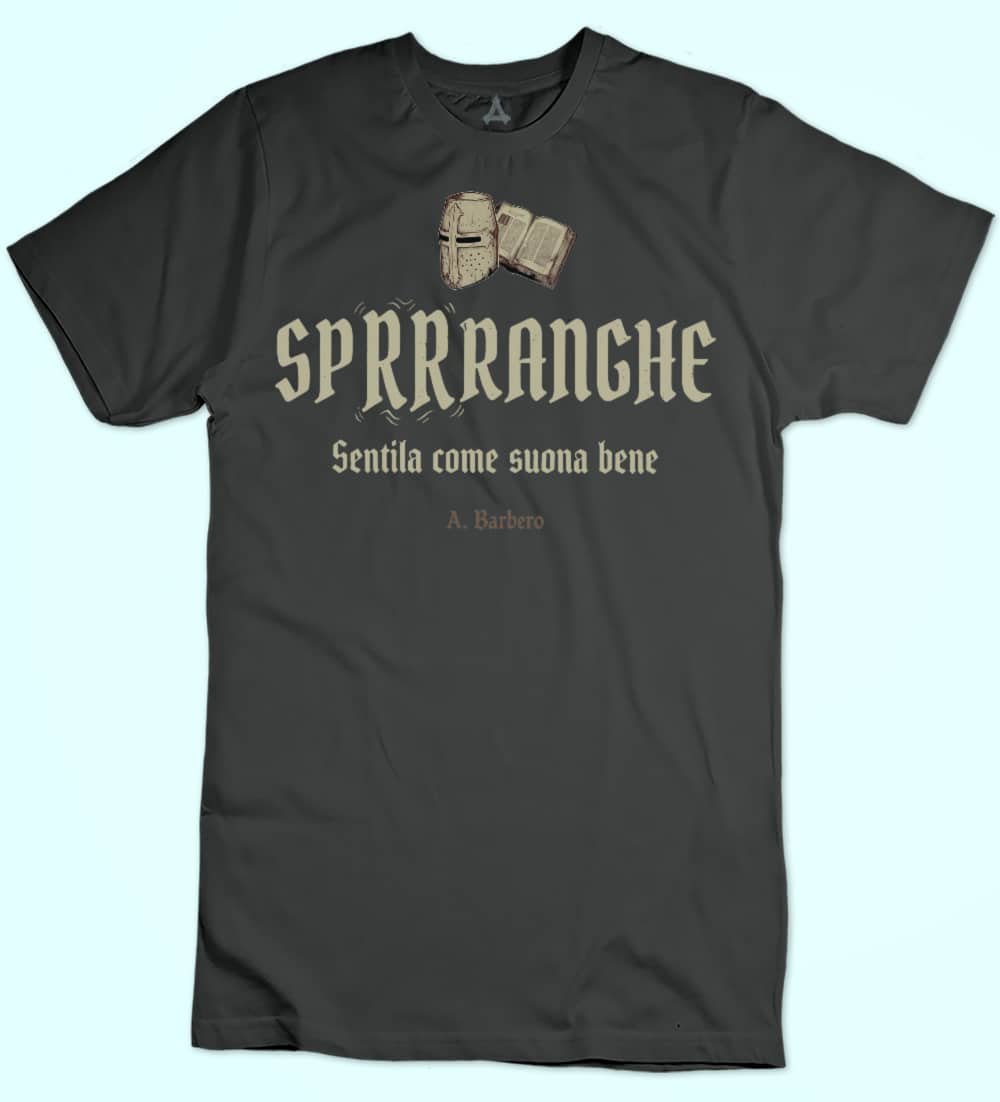 T-shirt Spranghe Citazione Barbero New Indastria