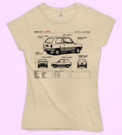 T-shirt Fiat Panda Scheda Tecnica New Indastria 3 New Indastria IND 0388 FIAT PANDA SCHEDA TECNICA TW