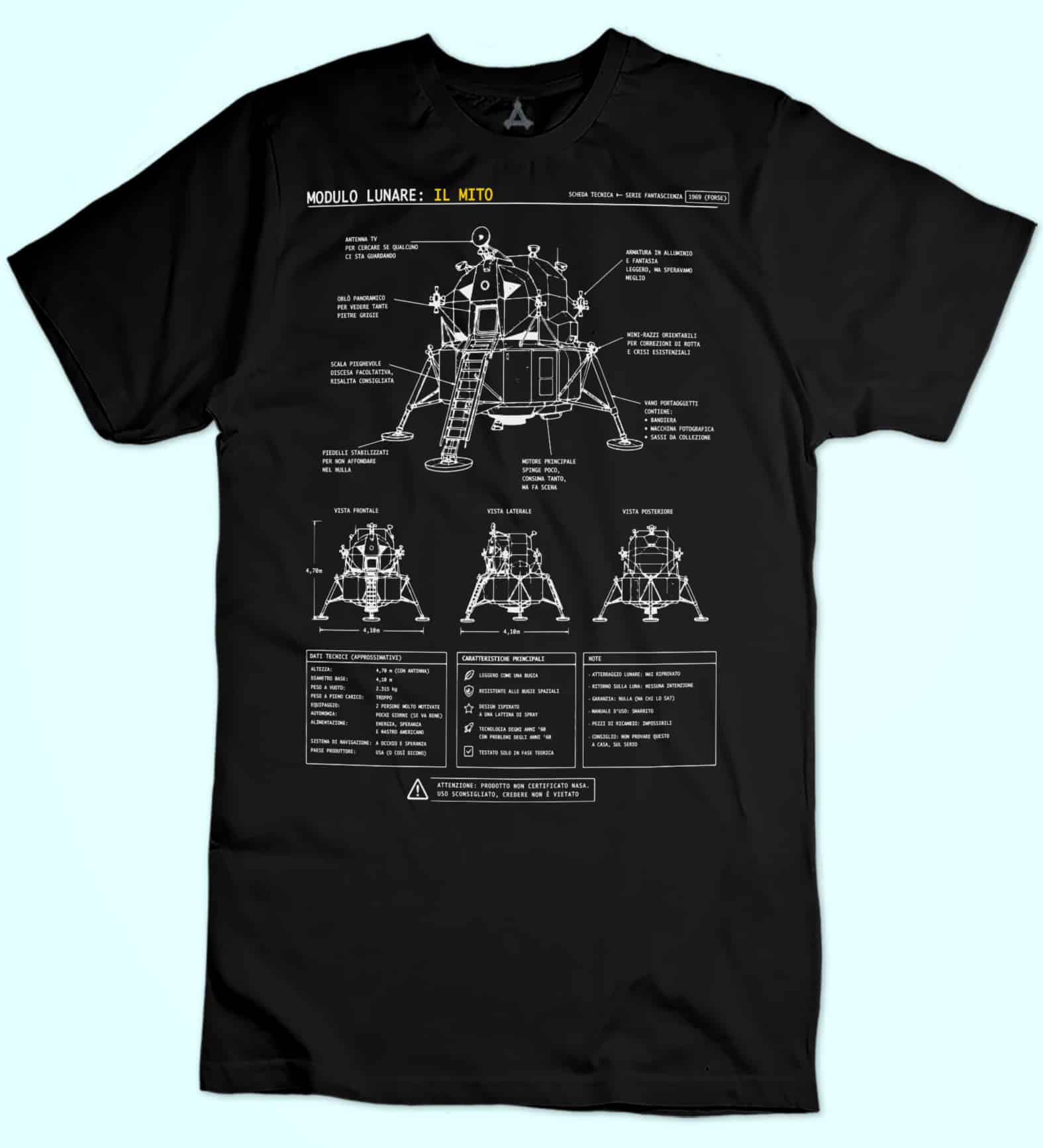 T-shirt Luna Modulo Atterraggio Complottismo New Indastria
