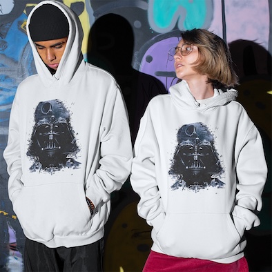 Alternative view of Felpa Cappuccio Darth Vader Morte nera guerre stellari New Indastria