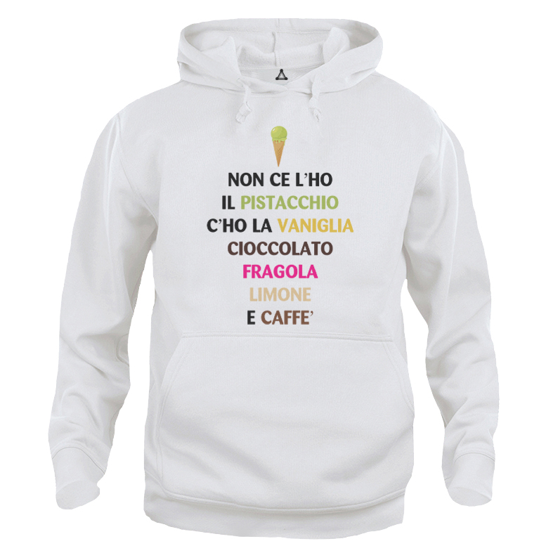 Felpa Cappuccio pari o dispari gelato New Indastria