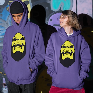 Alternative view of Felpa Cappuccio Skeletor He-man Masters New Indastria